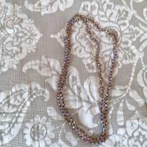 Delicate Lavender Crystal Bead Necklace - Women Jewelry